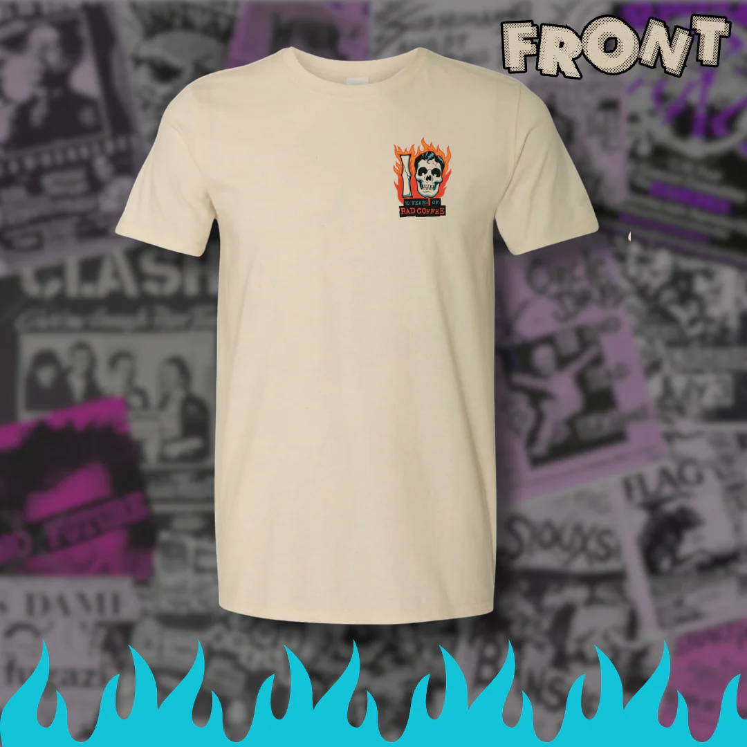 Rad Coffee “Decade of Caffeine” Tee – 10 Year Anniversary Edition - Image 3
